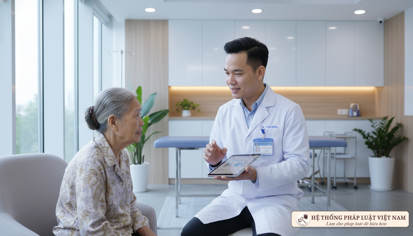 Bác sĩ tư vấn quy định BHYT cho bệnh nhân