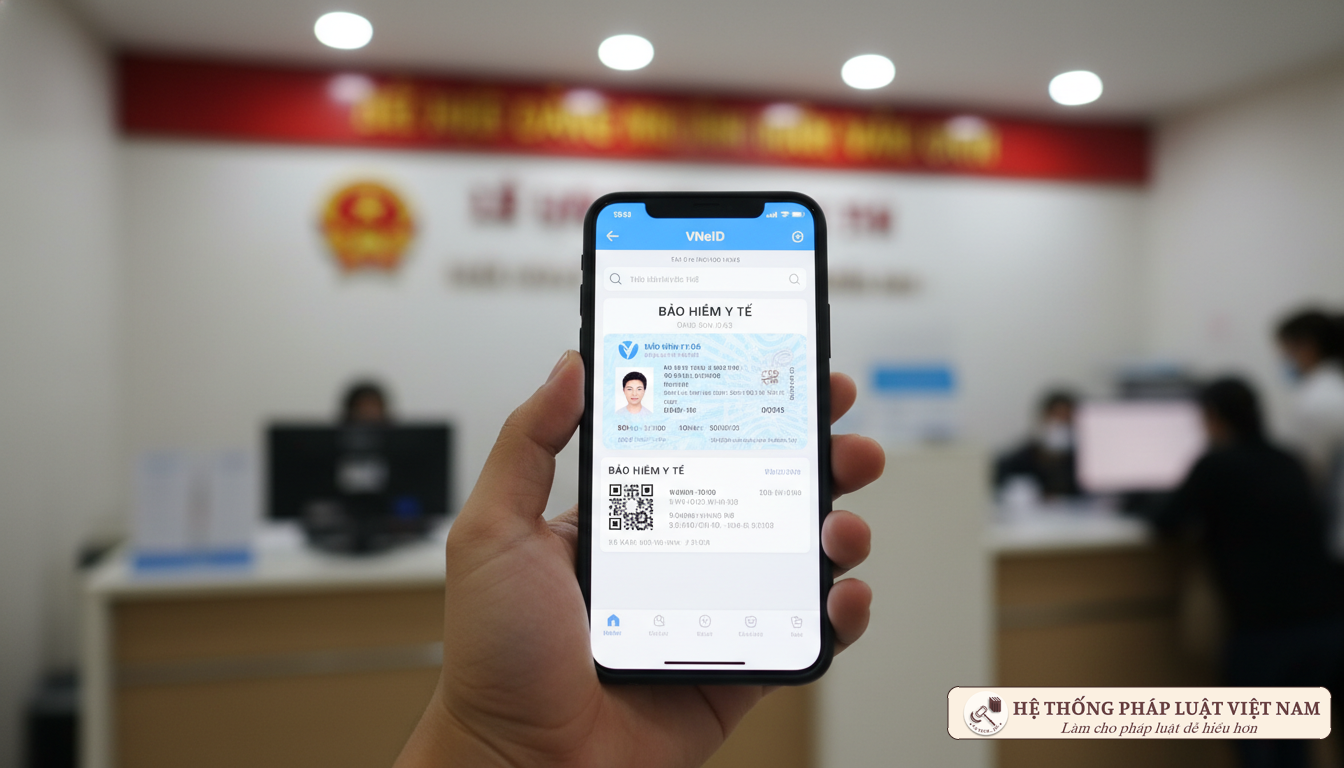 Sử dụng VNeID thay thế thẻ BHYT giấy