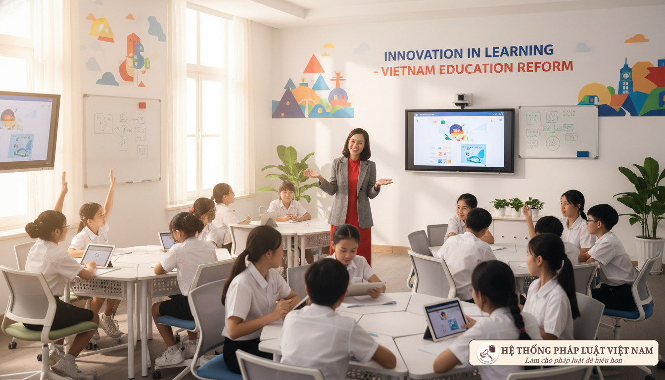 Chế độ làm việc của giáo viên 2025 Giáo viên trong lớp học hiện đại