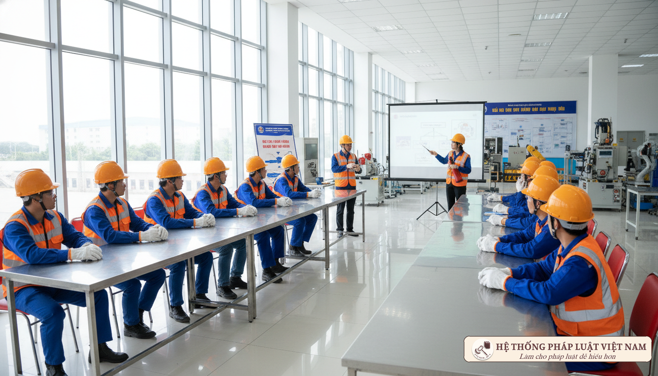 Huấn luyện an toàn vệ sinh lao động tại nhà máy