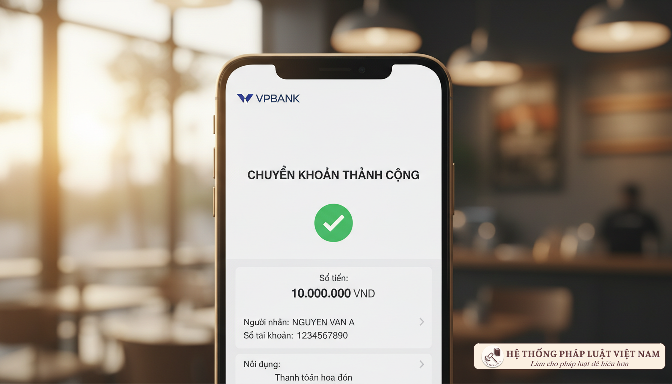 Thanh toán hóa đơn qua ứng dụng ngân hàng trên điện thoại