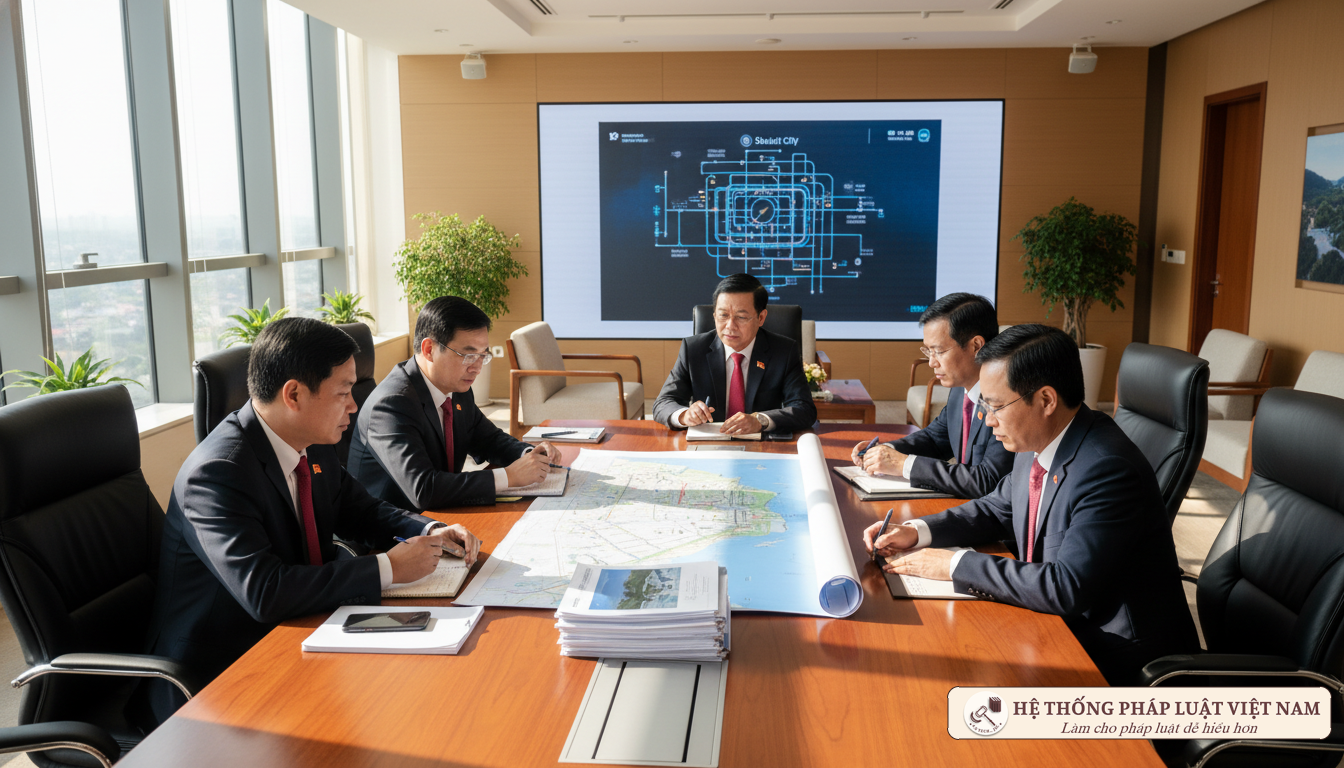 Cán bộ thảo luận đề án quy hoạch