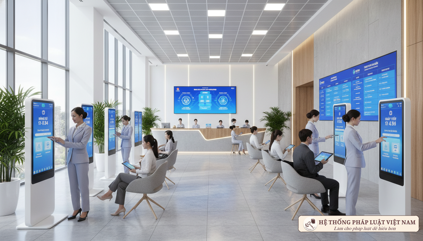 Hiện đại hóa thủ tục hành chính trực tuyến Người dân sử dụng dịch vụ công trực tuyến tại văn phòng hành chính