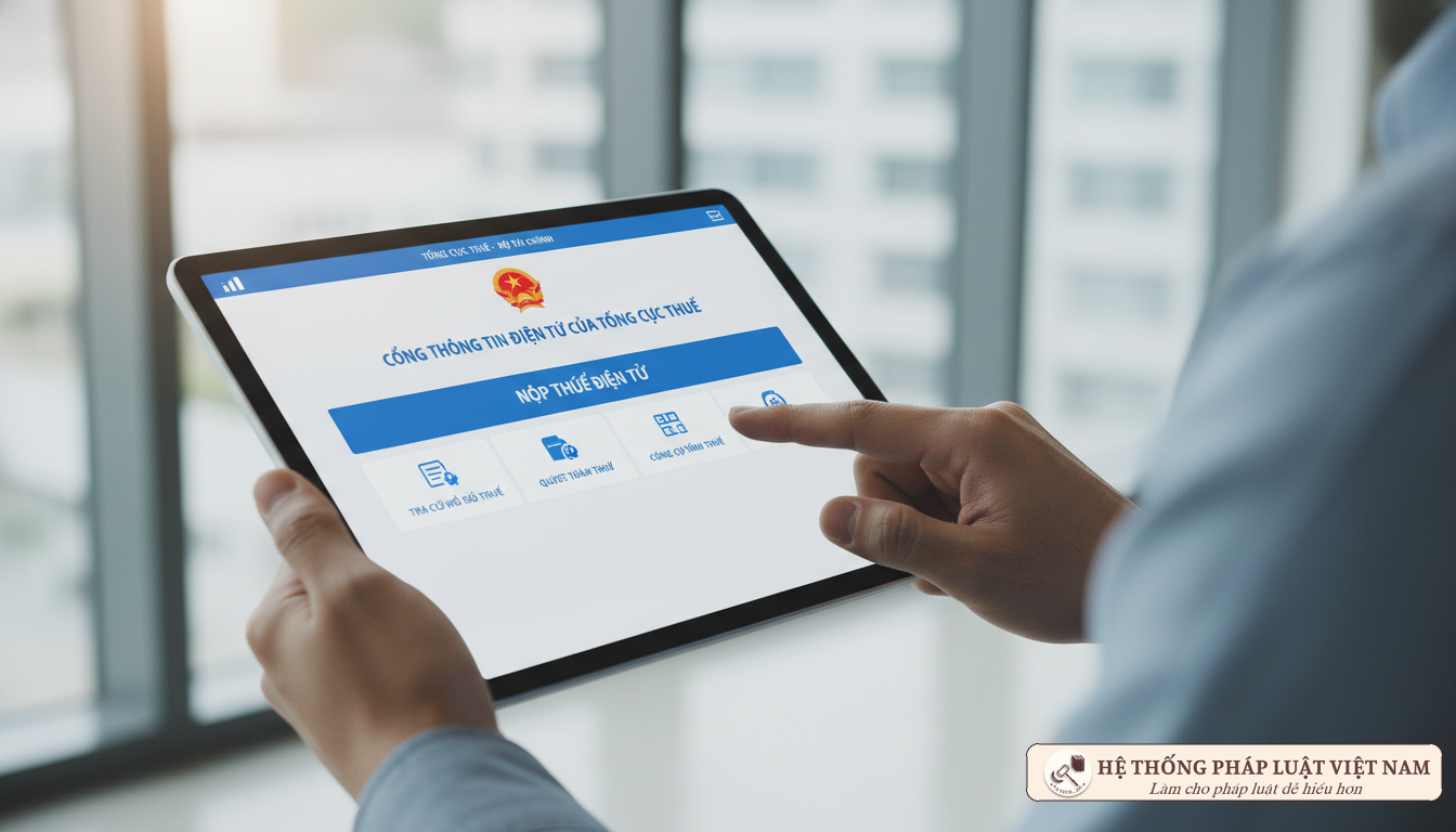 Thao tác thuế điện tử bằng số định danh