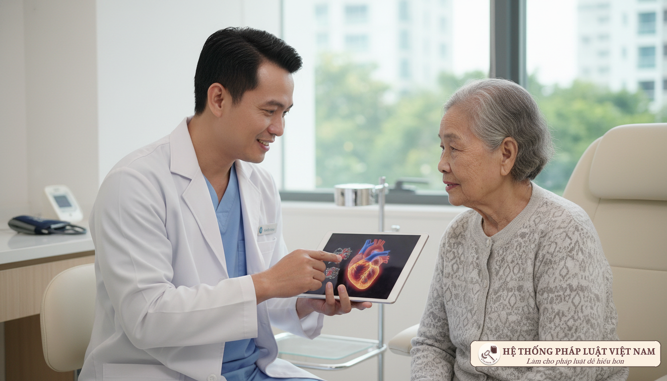 Bác sĩ tư vấn cho bệnh nhân tại phòng khám hiện đại