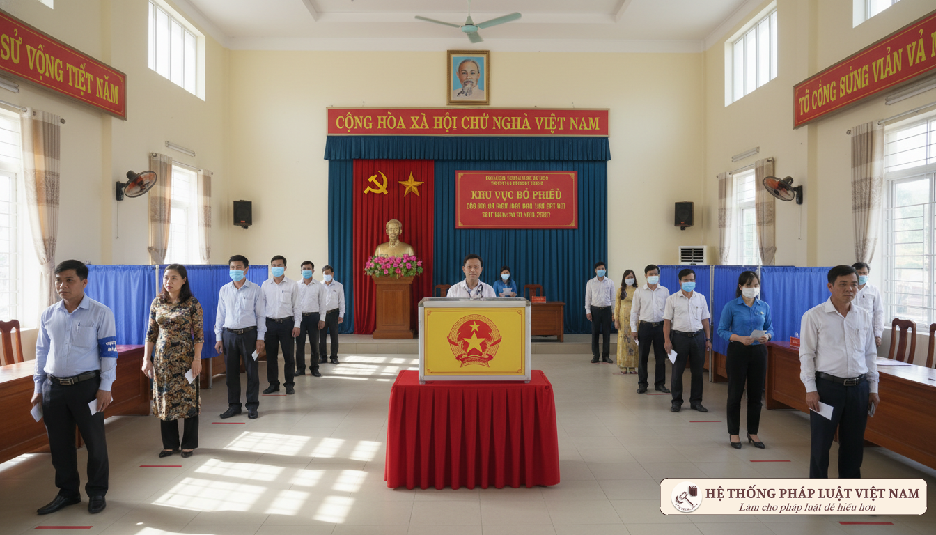 Khu vực bỏ phiếu bầu cử đại biểu Quốc hội và Hội đồng nhân dân