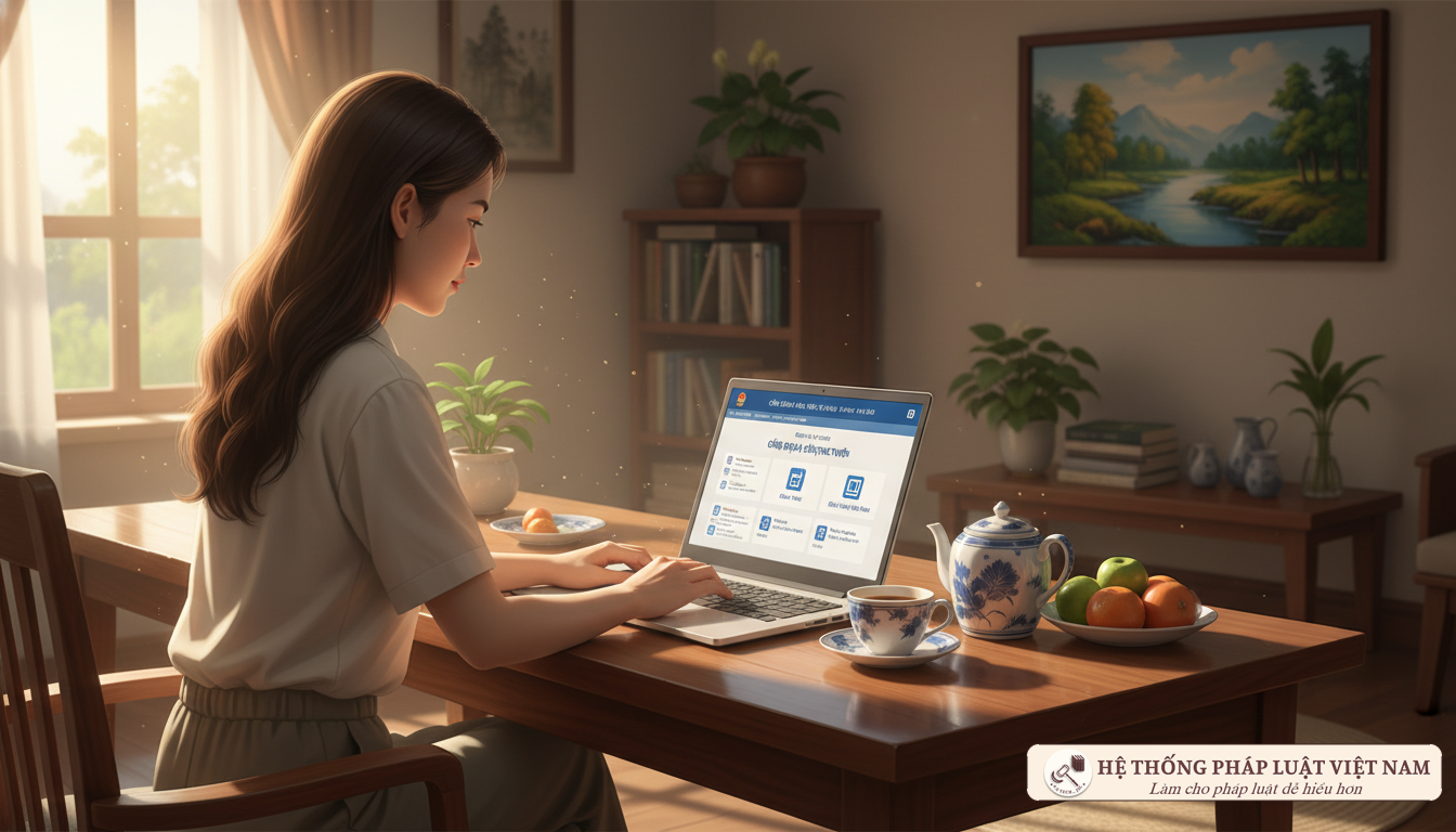 Người dân sử dụng dịch vụ công BHXH trực tuyến