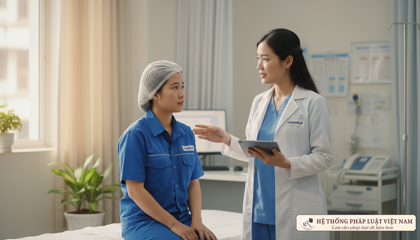 Bác sĩ tư vấn sức khỏe cho lao động nữ