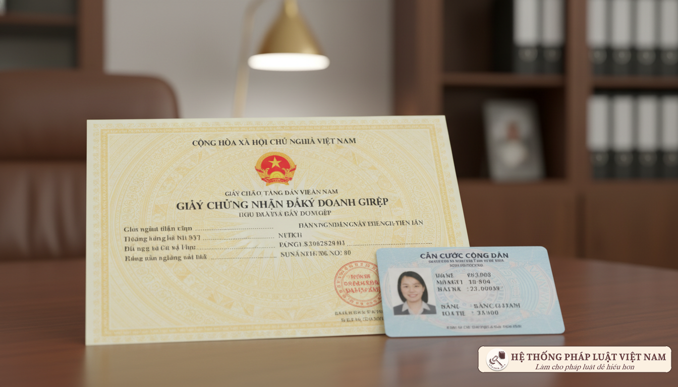 Giấy chứng nhận đăng ký doanh nghiệp và thẻ CCCD