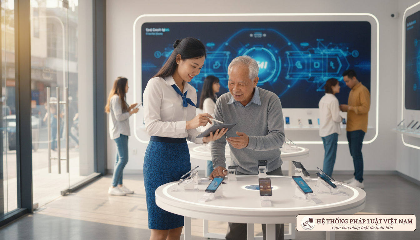 Nhân viên nhà mạng hỗ trợ khách hàng chuẩn hóa thông tin