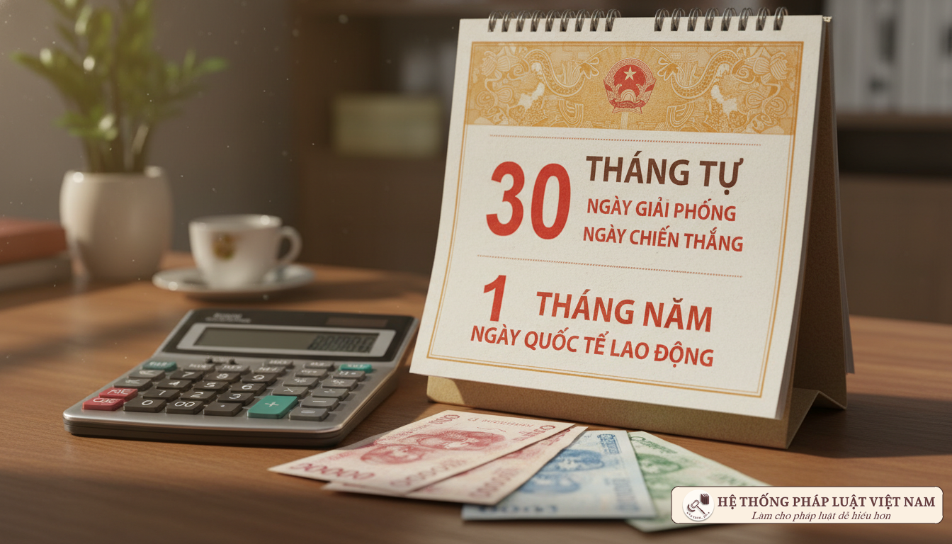Lịch nghỉ lễ và tính lương 30/4 1/5