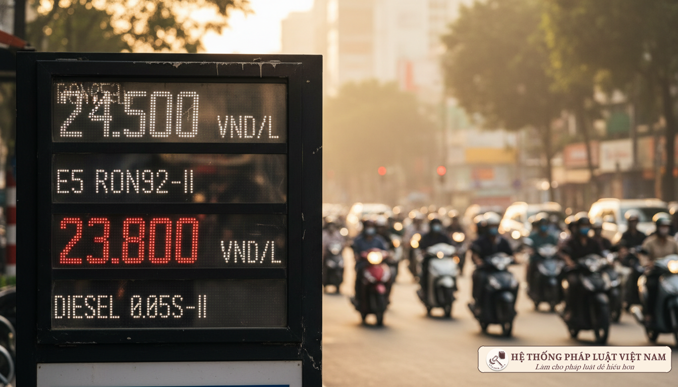 Bảng giá xăng dầu niêm yết tại cây xăng