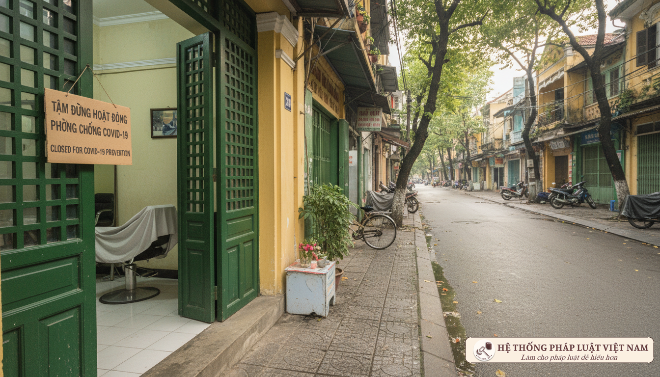 Cửa hàng tại Hà Nội đóng cửa phòng dịch Covid-19