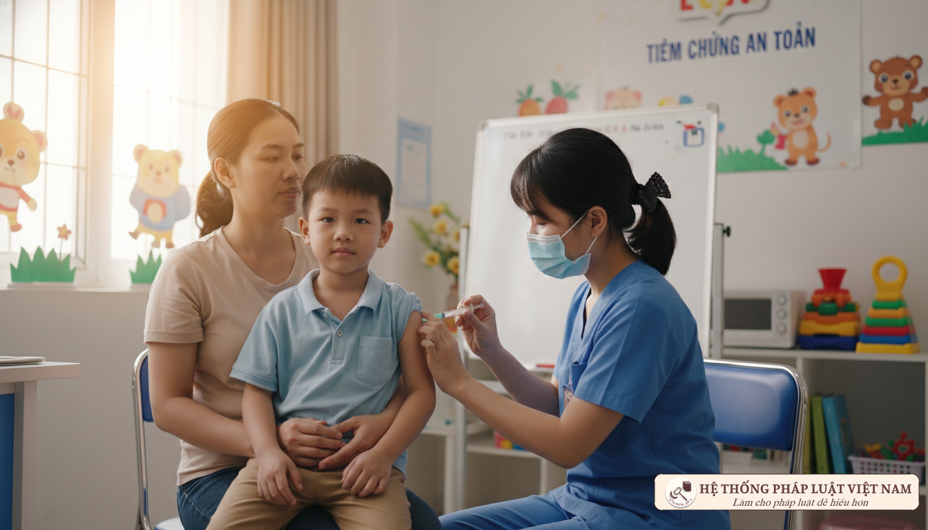 Trẻ em tiêm vắc xin Covid-19
