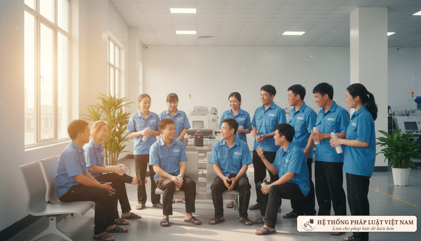 Công nhân thảo luận về lịch nghỉ lễ