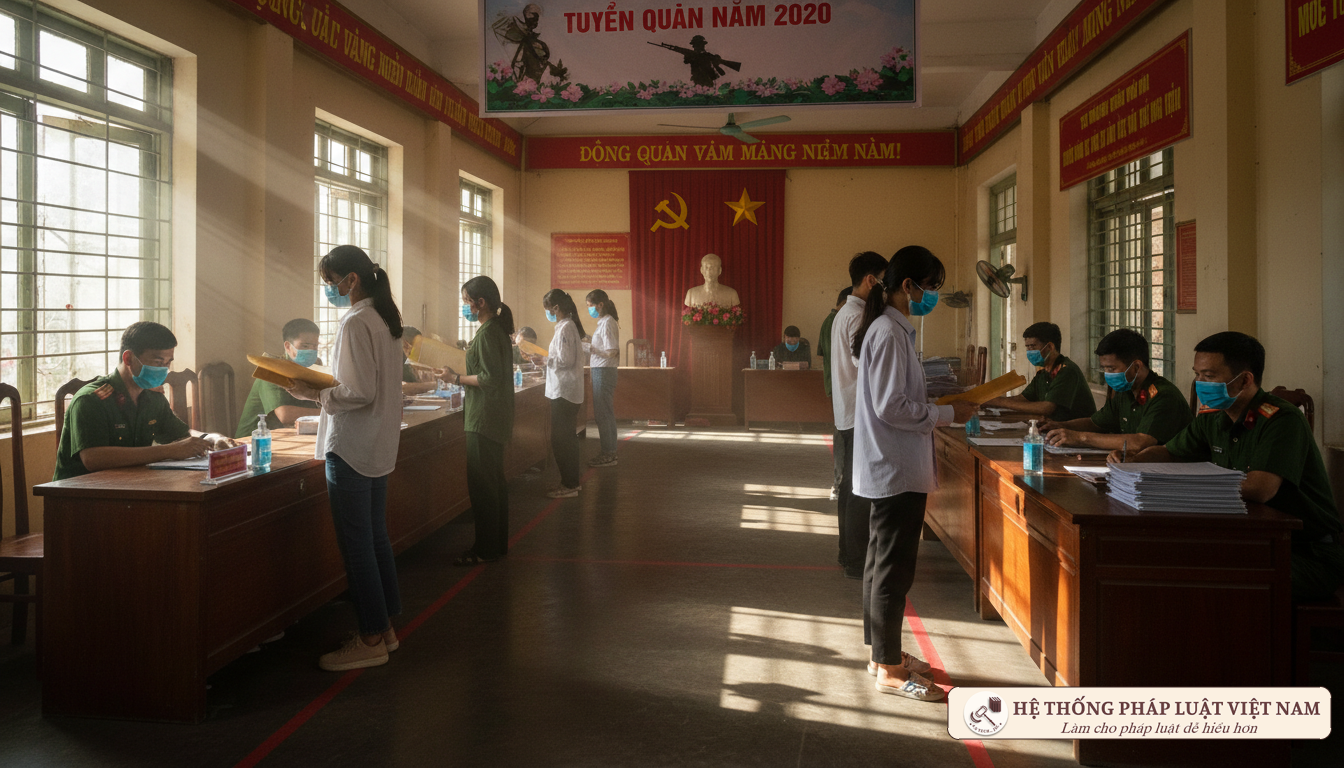Thí sinh nộp hồ sơ sơ tuyển quân đội 2020