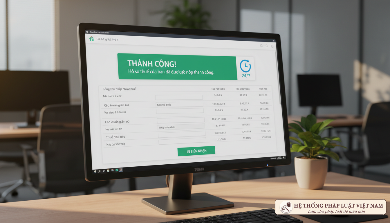 Xác nhận nộp hồ sơ thuế điện tử thành công