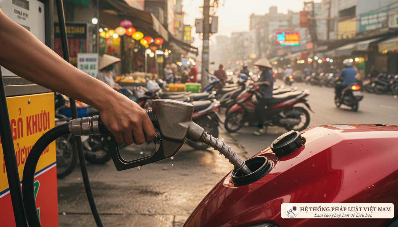 Tiếp nhiên liệu tại trạm xăng