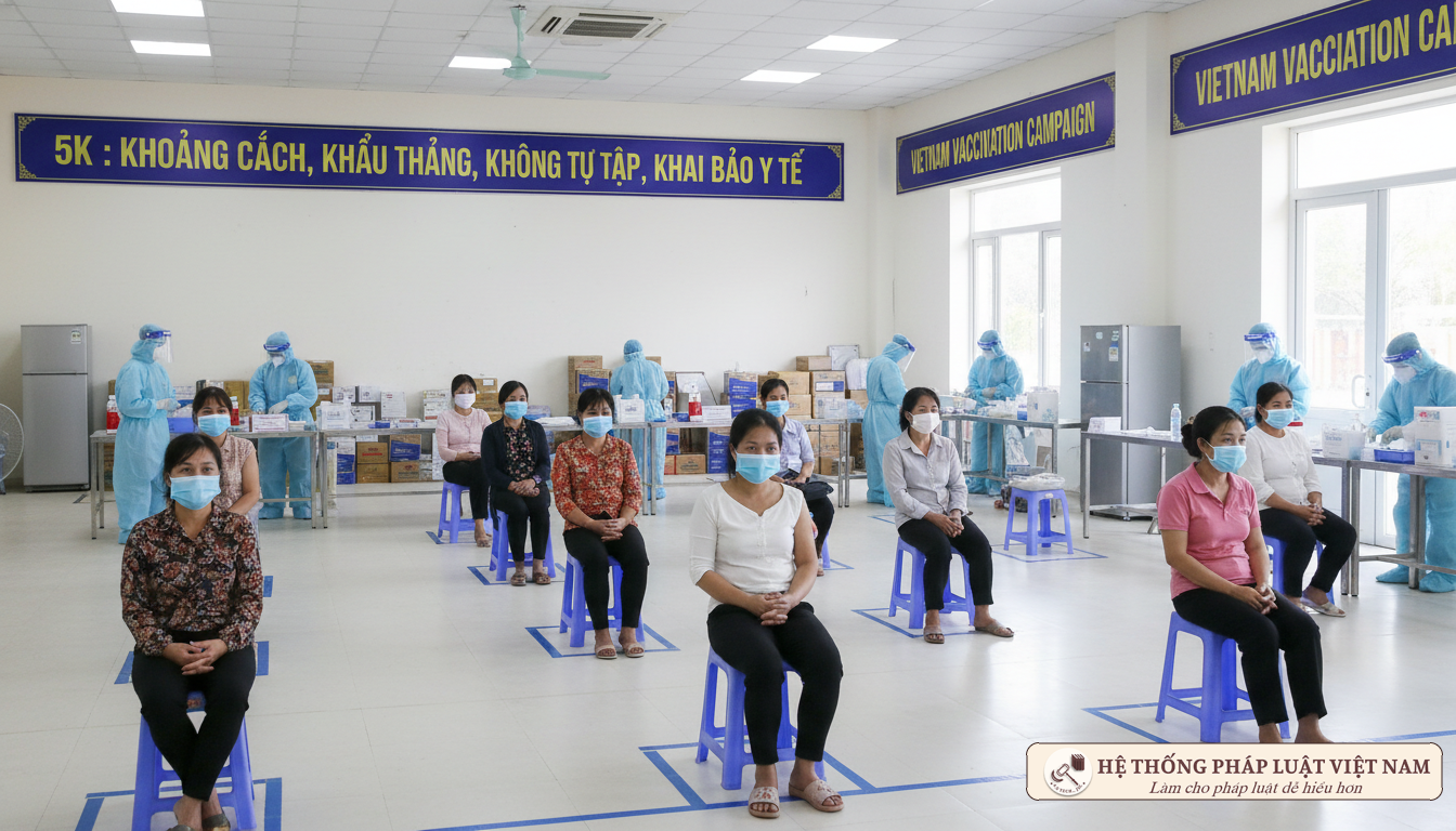 Người dân tiêm vắc xin Covid-19 tại TP.HCM 2021