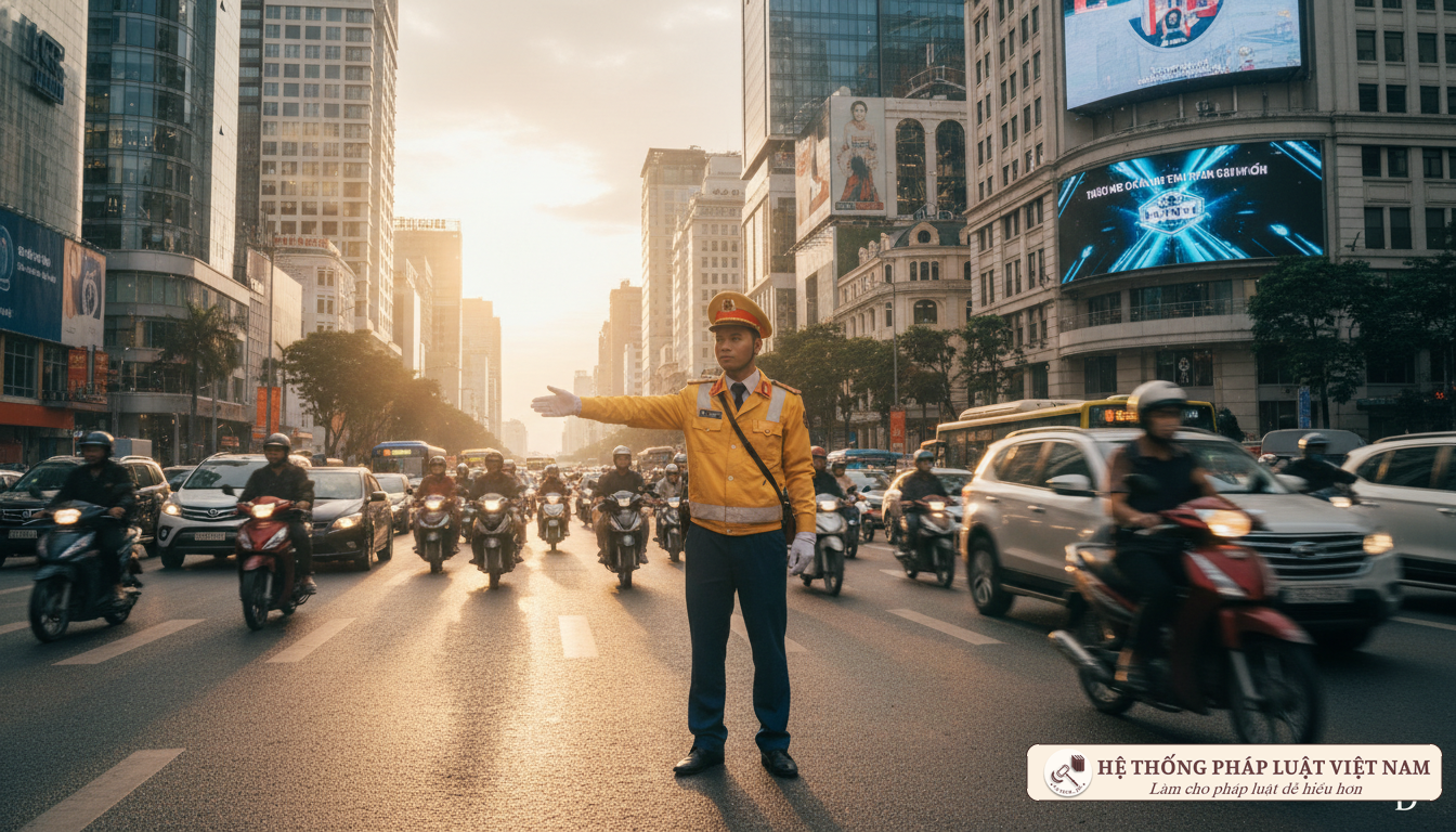 Cảnh sát giao thông hướng dẫn quy định mới