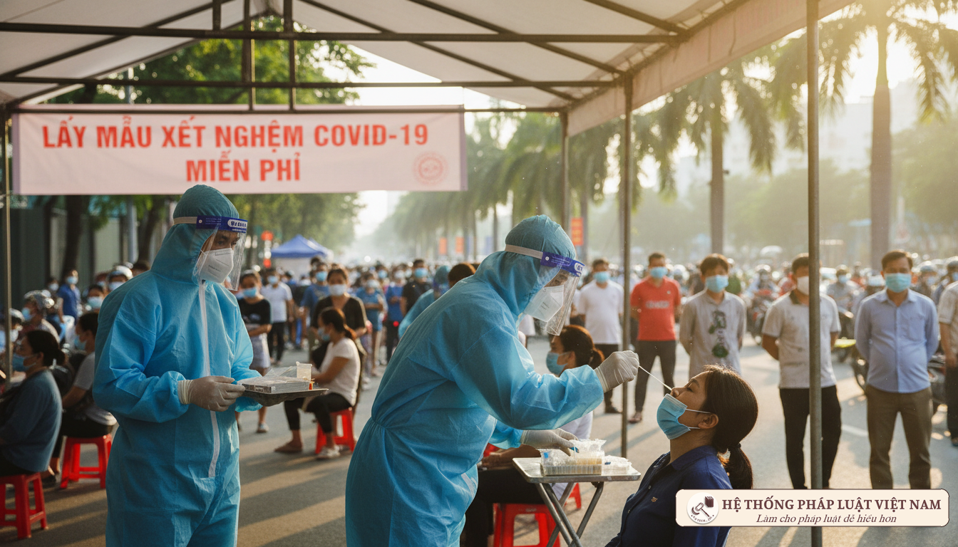 Lấy mẫu xét nghiệm COVID-19 tại TP.HCM tháng 7 năm 2021