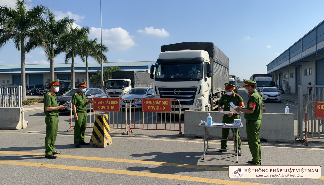 Hà Nội &#039;siết&#039; gọng kìm: Kiểm tra toàn bộ xe chở hàng ra vào kho bãi, khu công nghiệp từ 30/8
