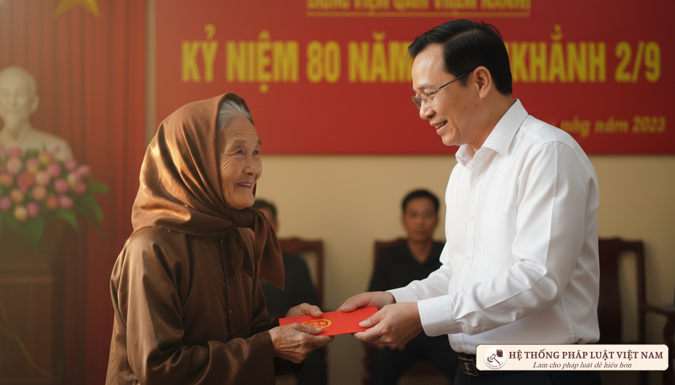 Trao quà cho người dân dịp Quốc khánh