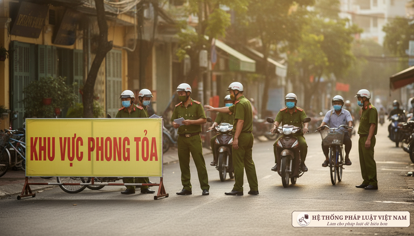 Chốt kiểm soát dịch bệnh tại khu vực phong tỏa ở Việt Nam năm 2021