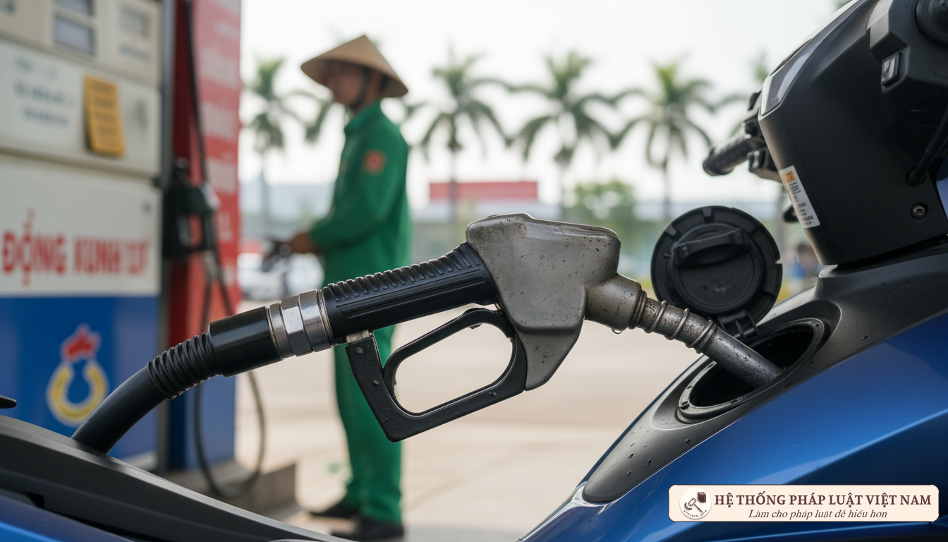 Cận cảnh bơm xăng tại trạm bán lẻ