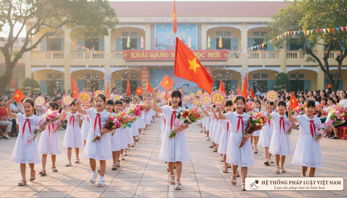 Học sinh Việt Nam trong ngày khai giảng