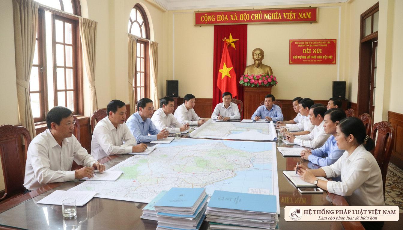 Họp dân về phương án thu hồi đất