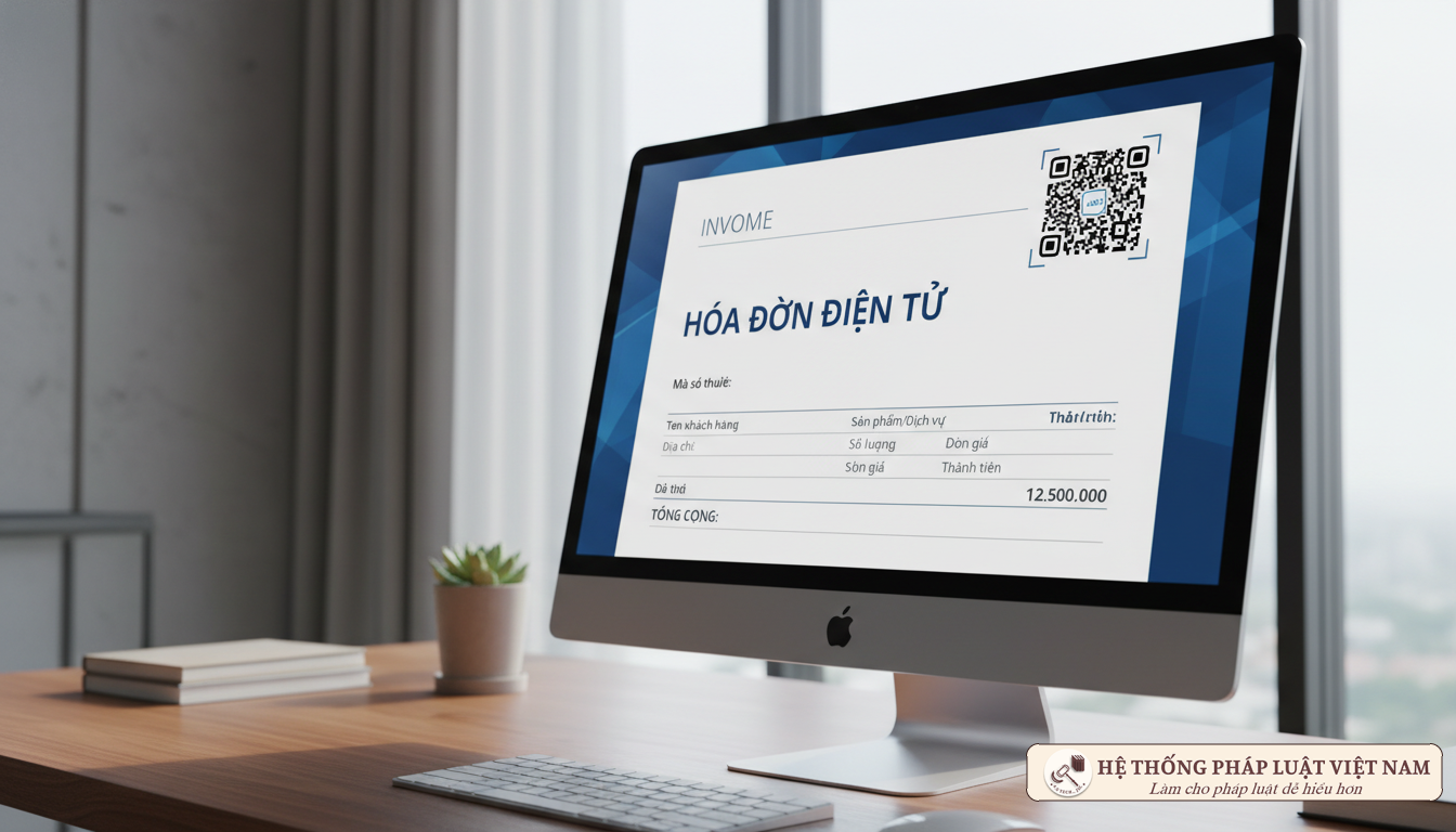 Màn hình phần mềm hóa đơn điện tử có mã