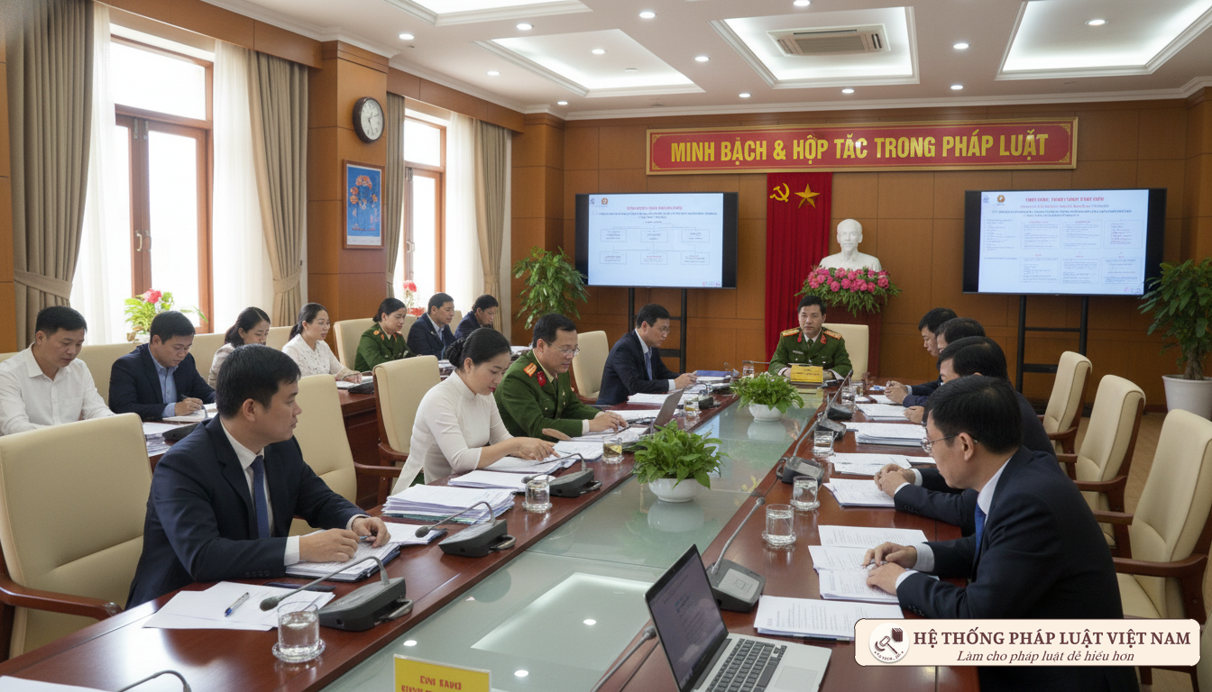 Cán bộ và nhân dân thảo luận về tính minh bạch
