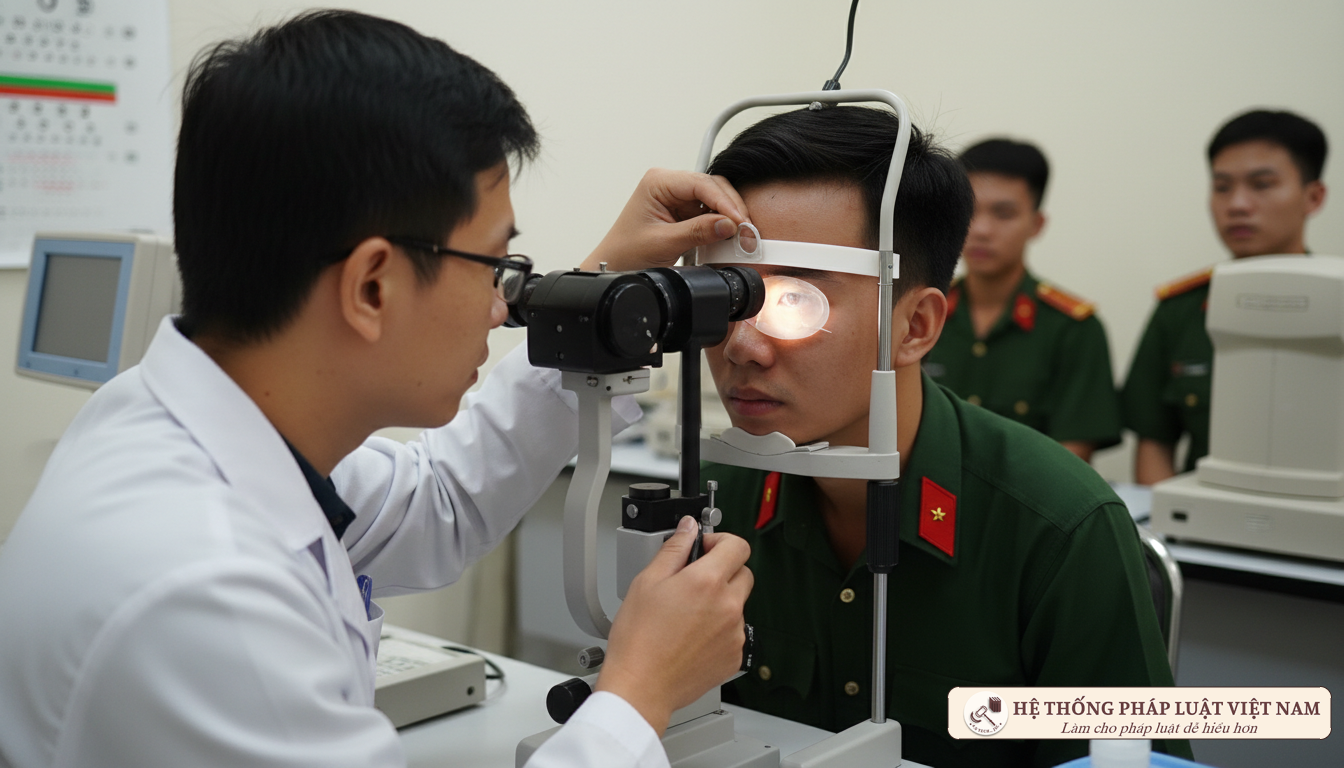 Khám mắt tuyển sinh quân sự