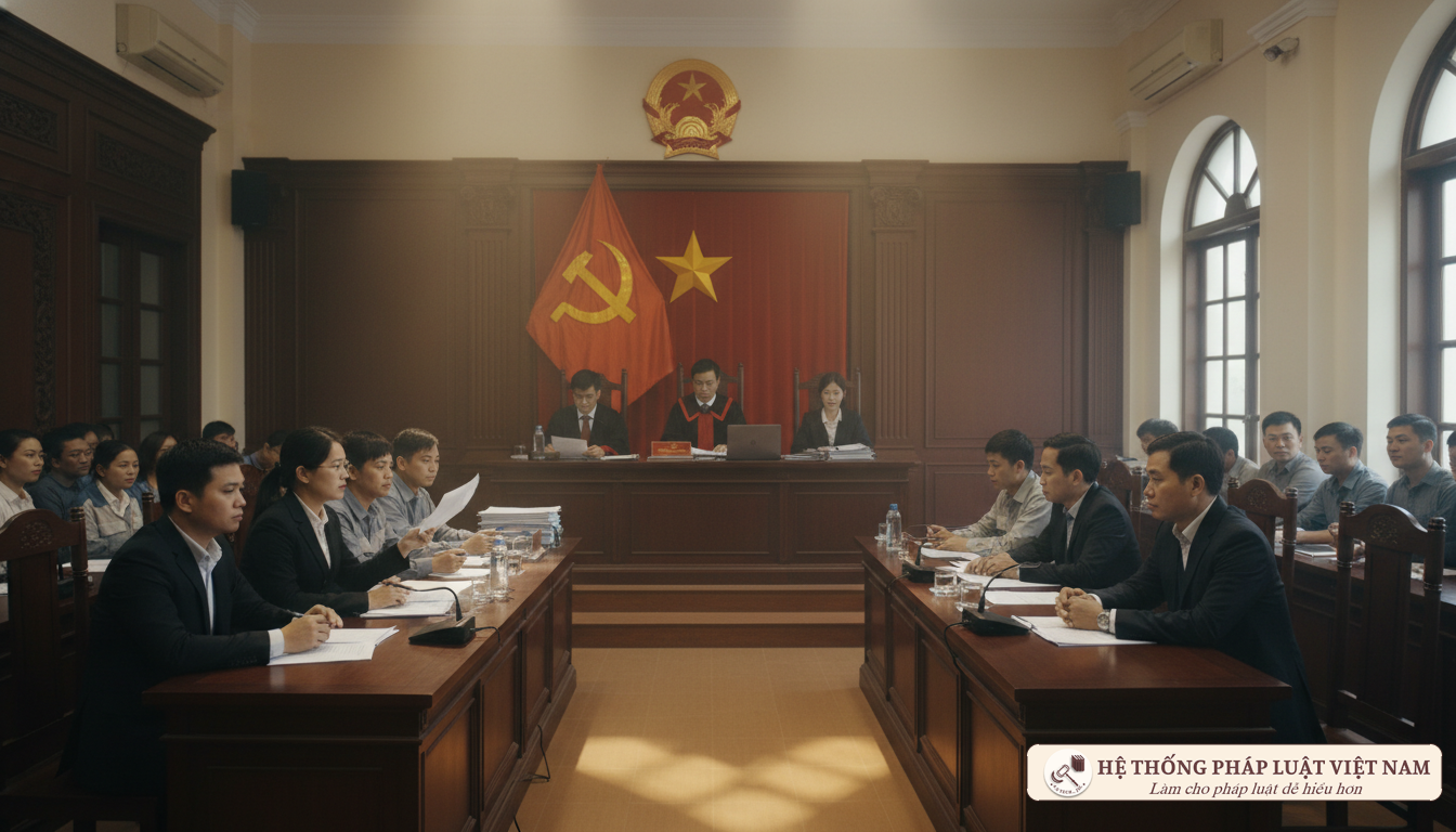 Phiên tòa giải quyết tranh chấp lao động