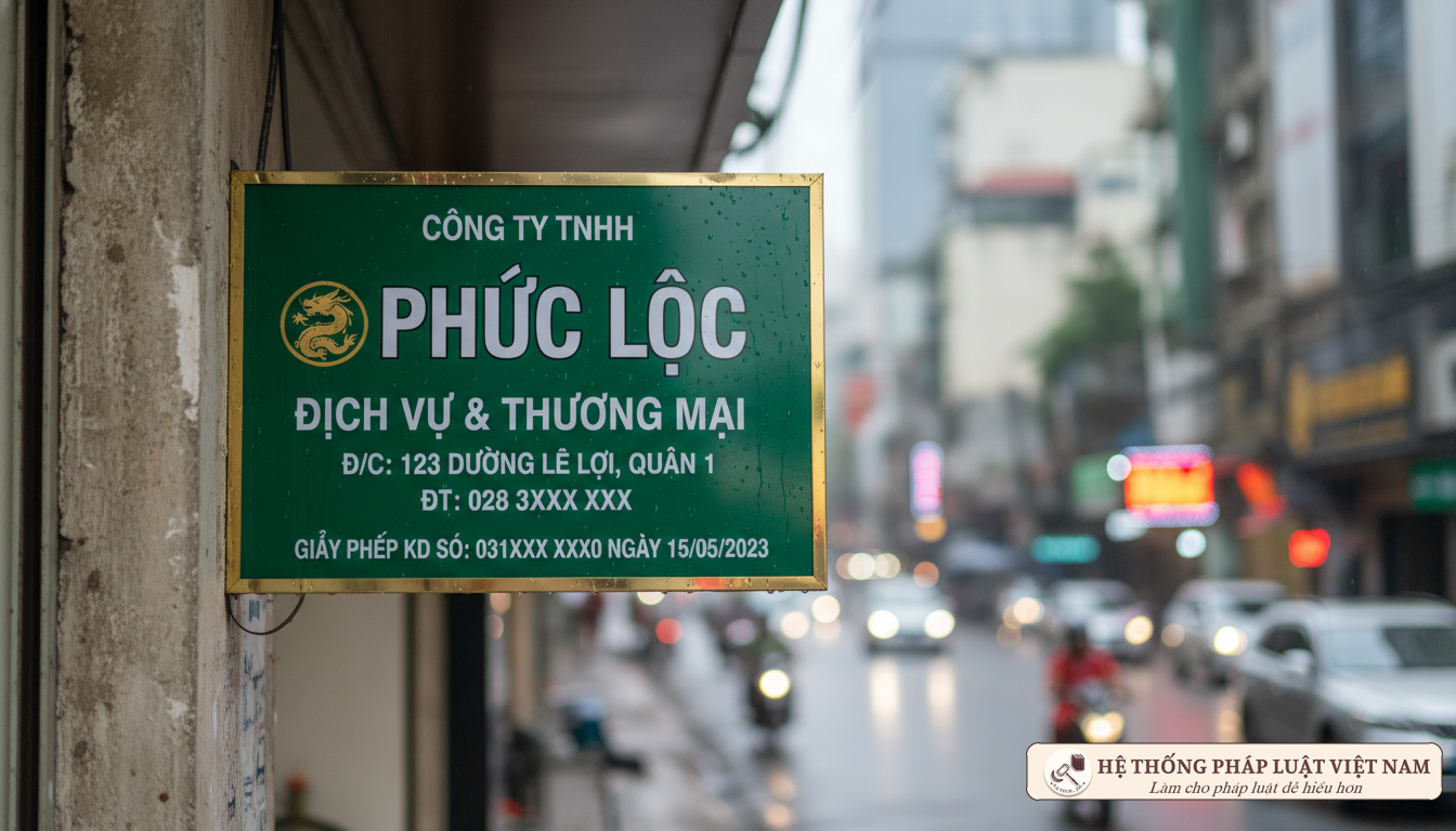 Mẫu biển hiệu đúng quy định