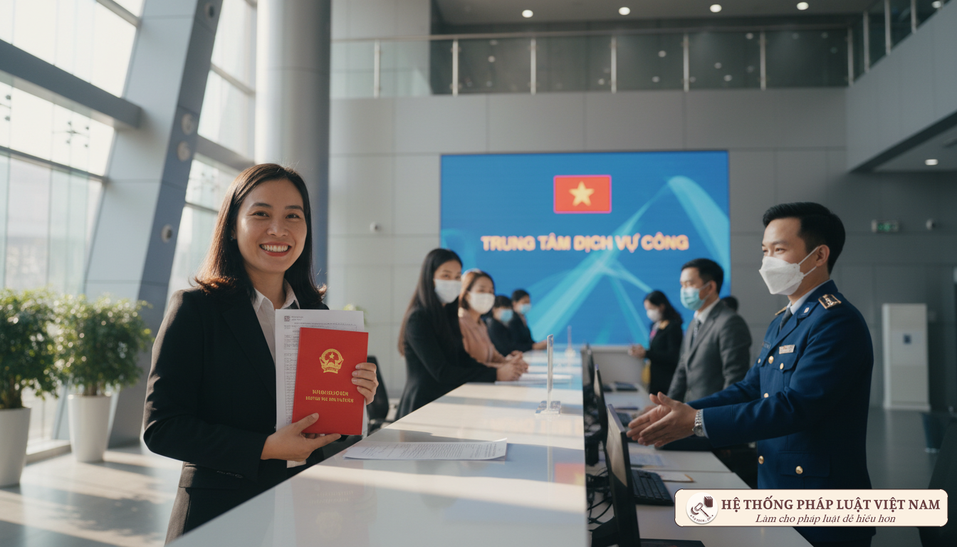 Người dân làm thủ tục đăng ký xe tại cơ quan công an