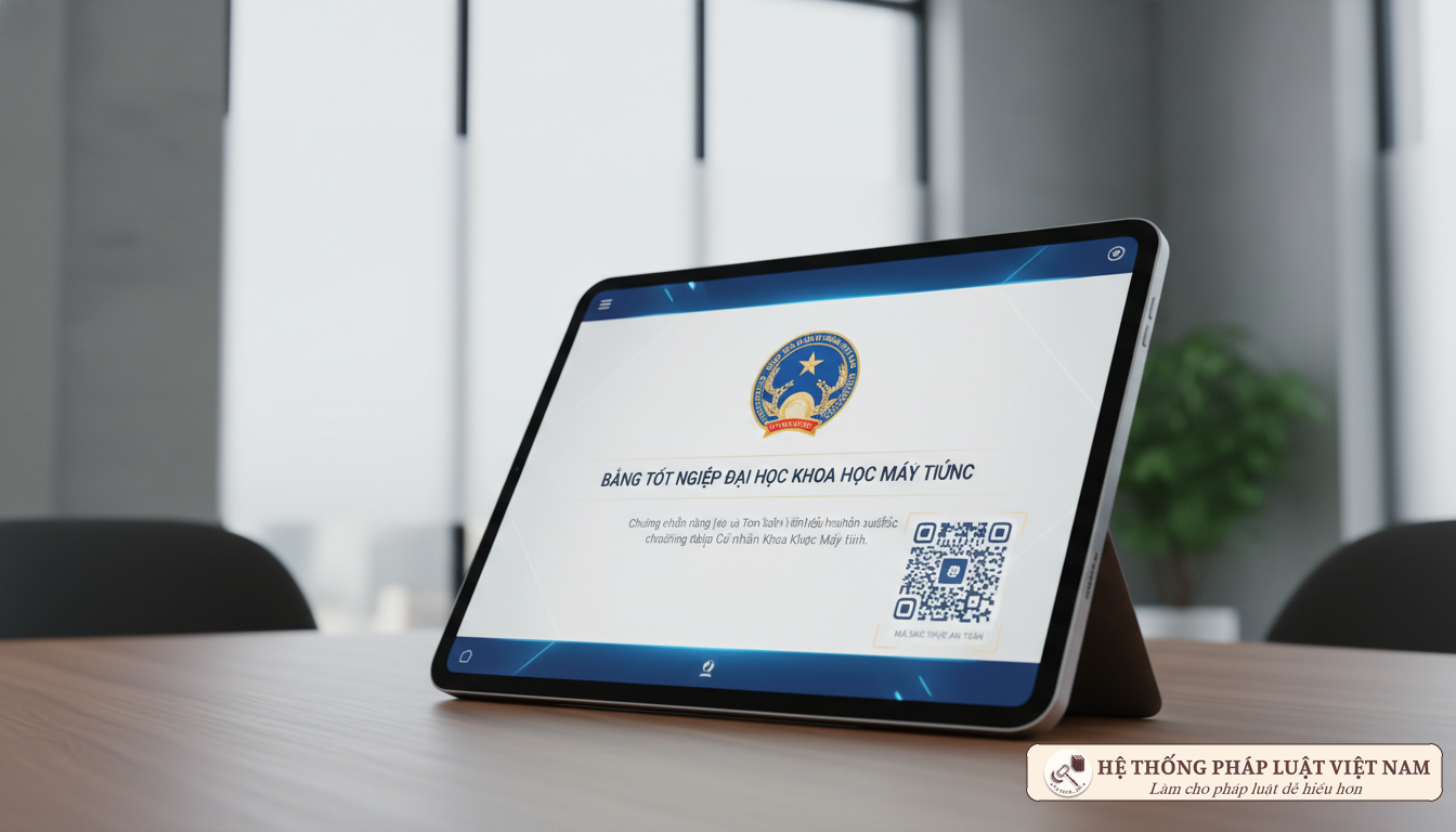Minh họa văn bằng điện tử và chuyển đổi số trong giáo dục