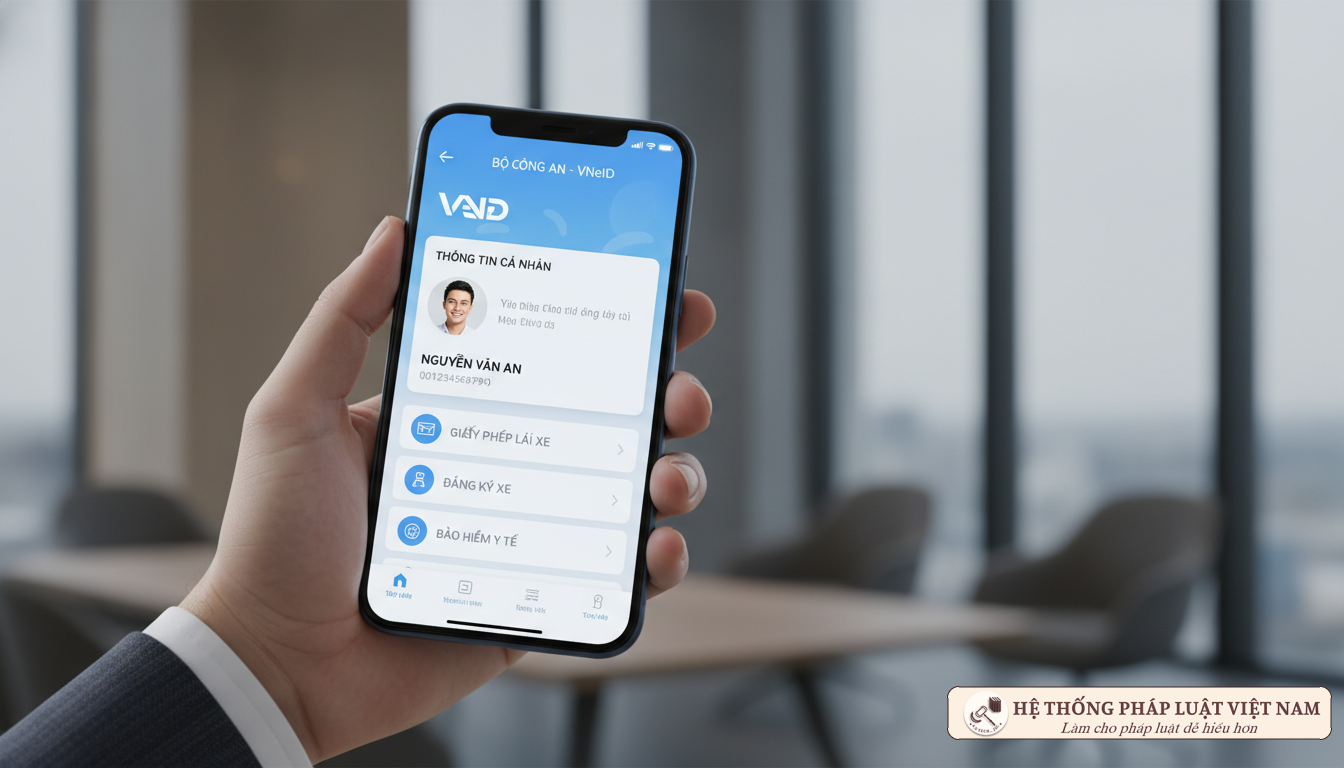 Ứng dụng VNeID hiển thị thông tin cư trú điện tử