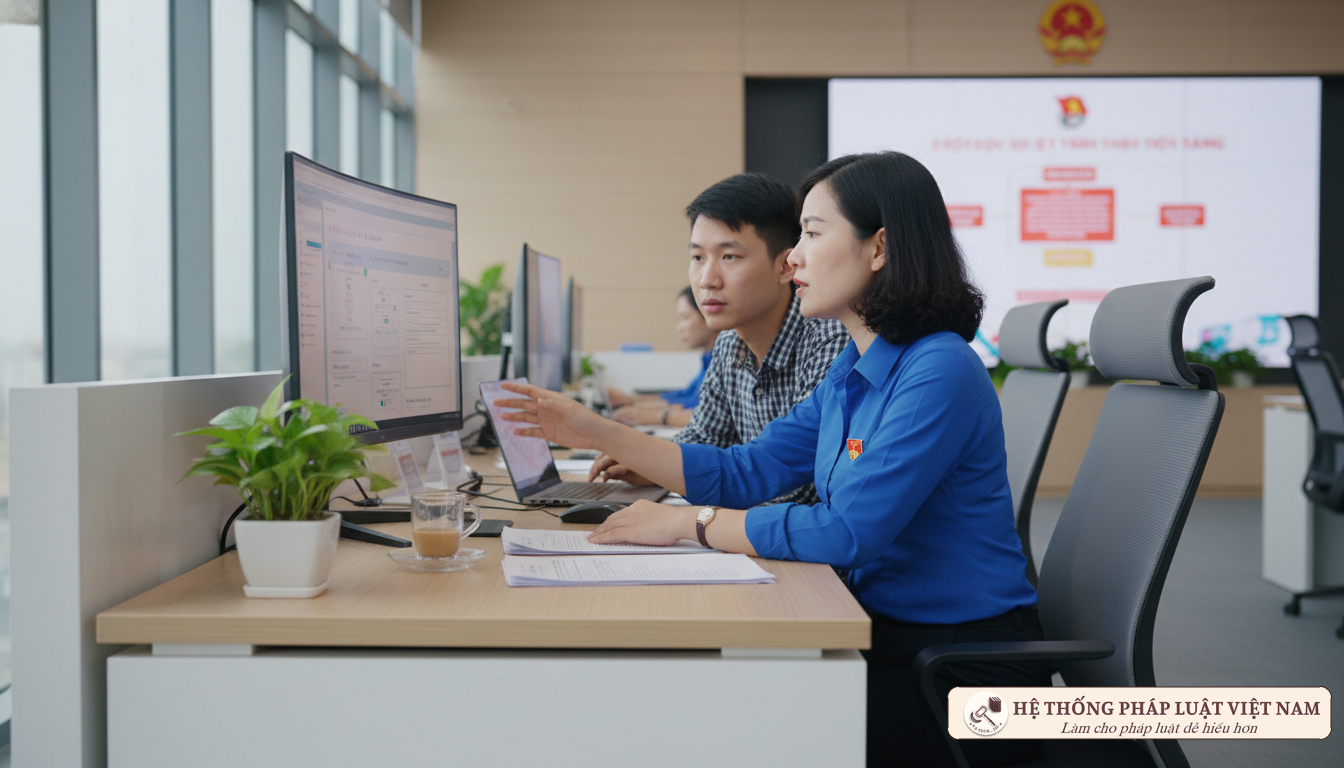 Cán bộ tư pháp hướng dẫn thủ tục đăng ký kết hôn