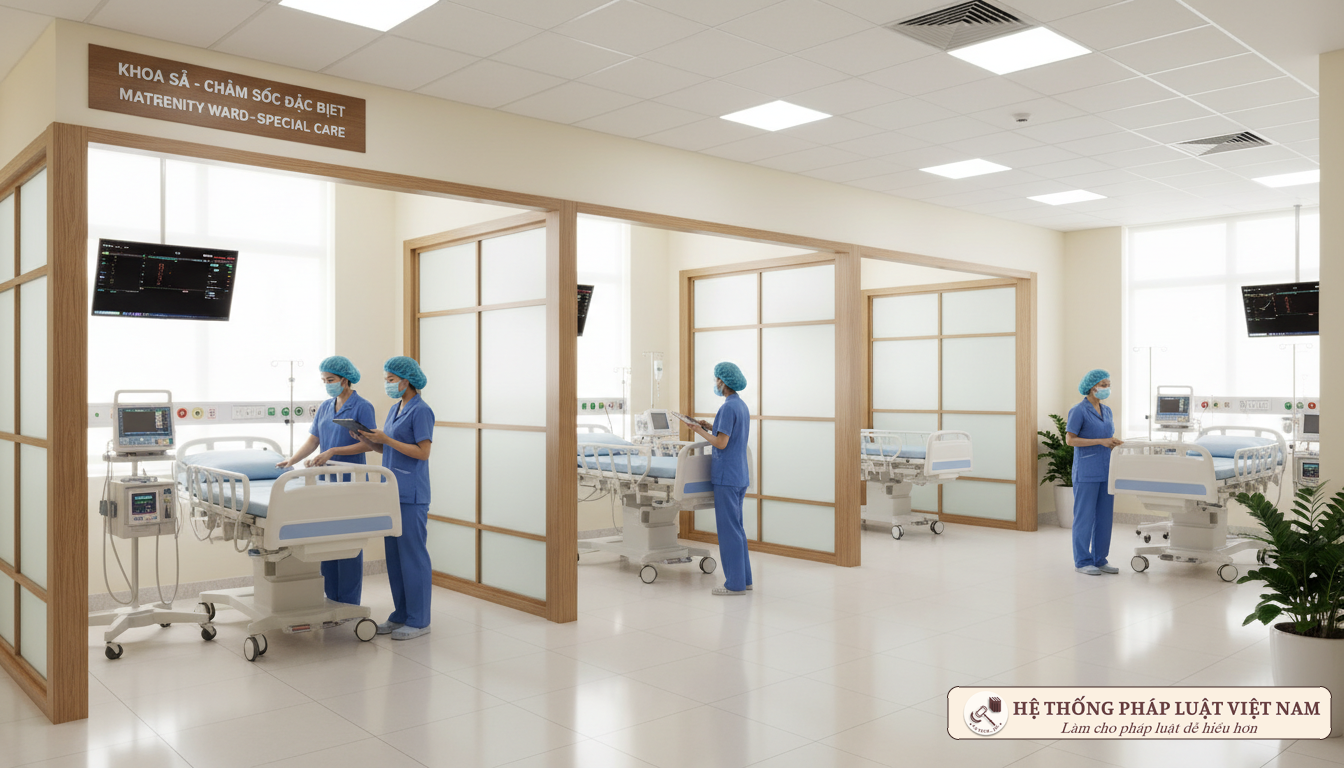 Khu vực điều trị sản khoa chuyên biệt cho bệnh nhân F0