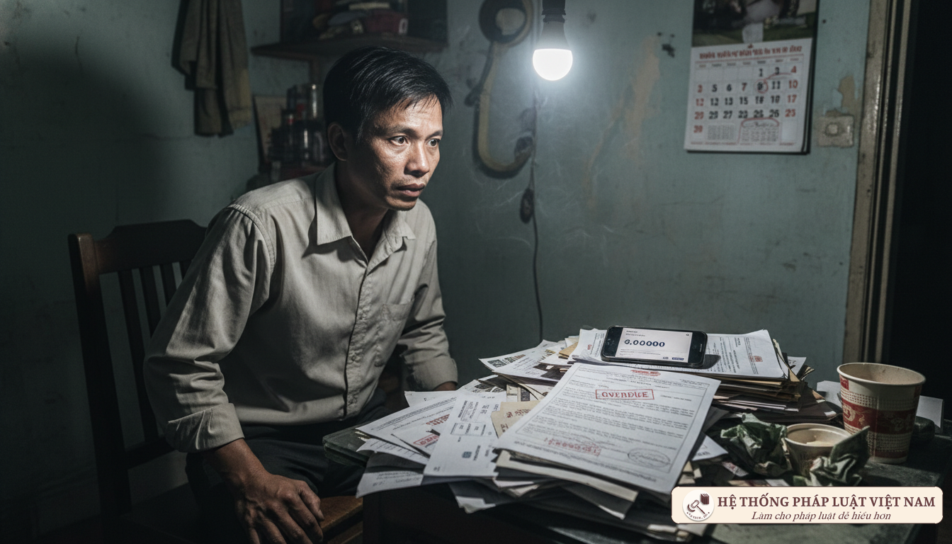 Người vay nợ bốc bát họ gặp áp lực tâm lý
