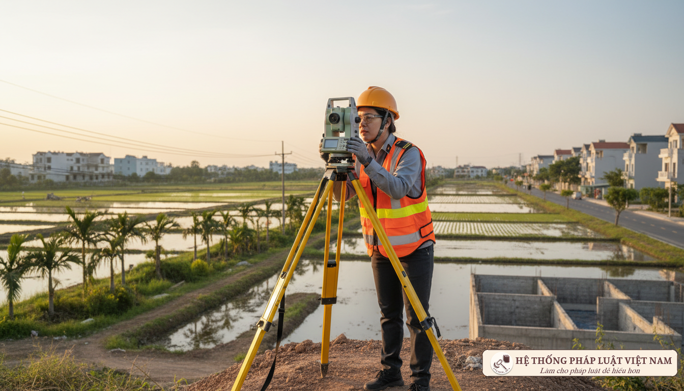 Cán bộ đo đạc đất đai tại TP.HCM