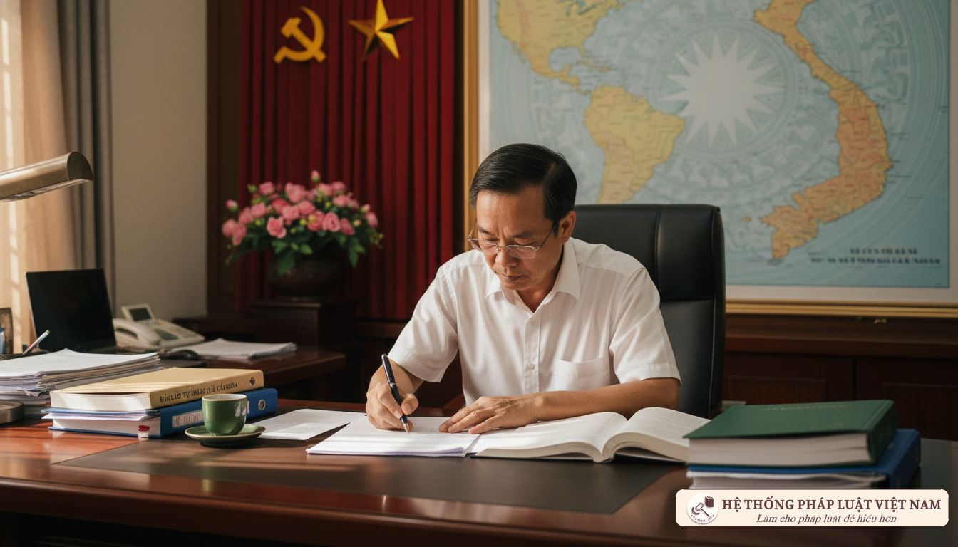 Cán bộ thực hiện bản tự kiểm điểm cá nhân