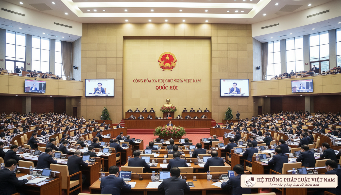 Quang cảnh Quốc hội Việt Nam thảo luận