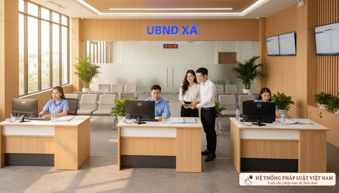 Cơ quan hành chính cấp xã hỗ trợ người dân đăng ký hộ tịch Đăng ký hộ tịch tại UBND cấp xã hiện đại
