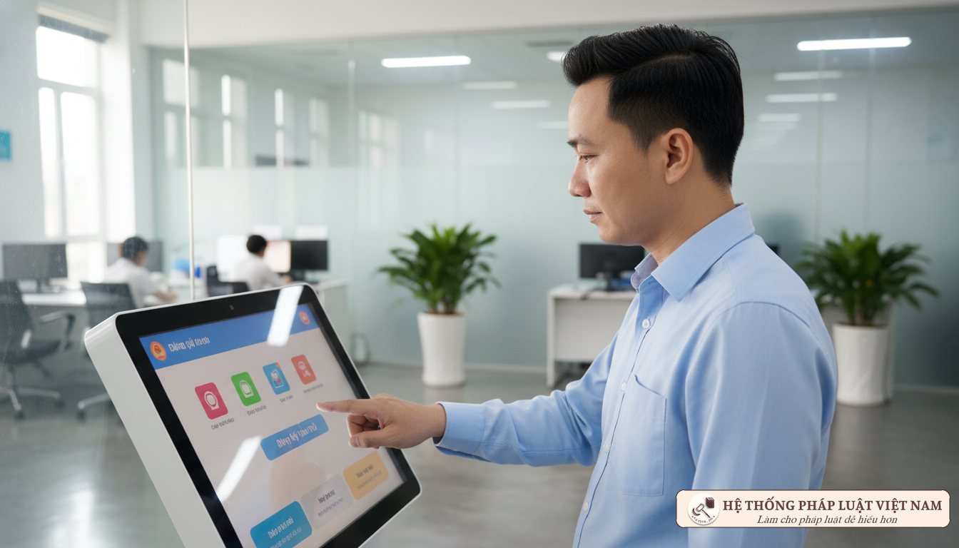 Người dân thực hiện dịch vụ công trực tuyến