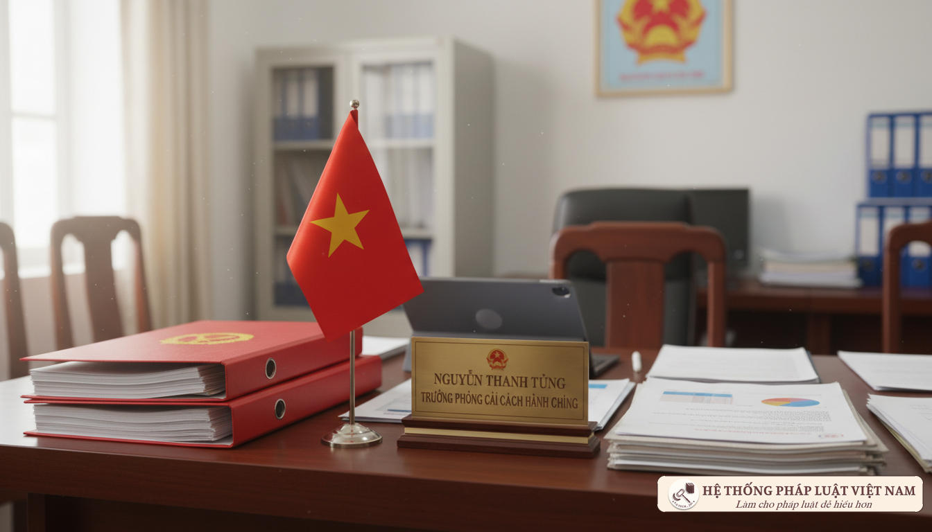 Bàn làm việc của công chức nhà nước