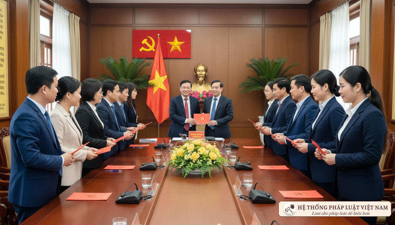 Cán bộ công chức nhận thưởng