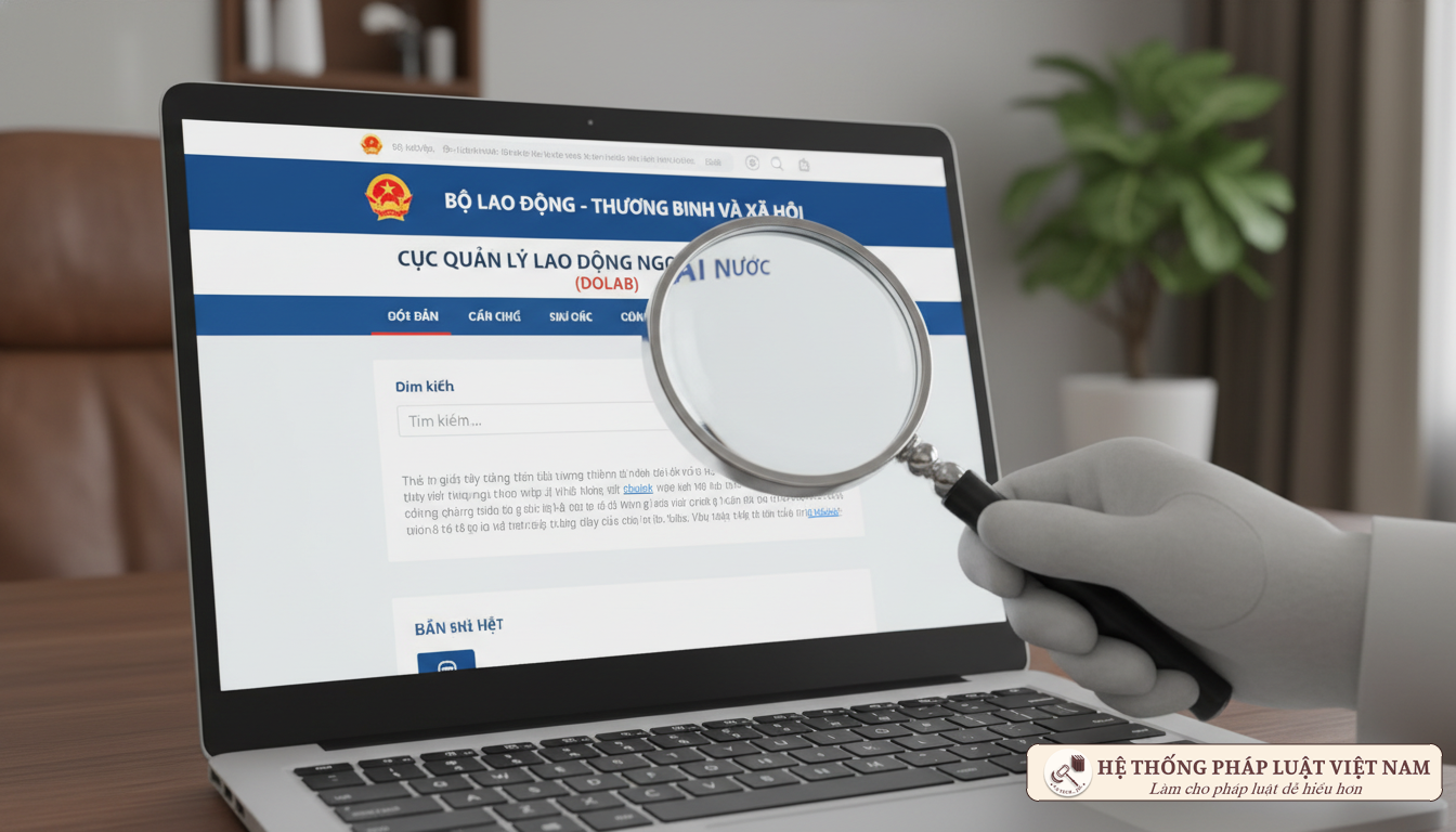 Hướng dẫn tra cứu doanh nghiệp XKLĐ trên website DOLAB